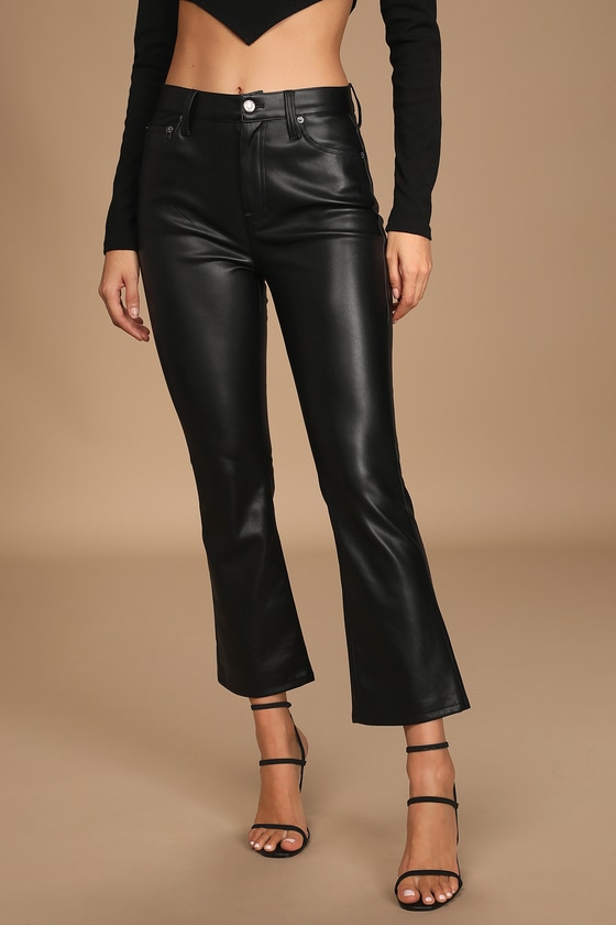 ADRER（アドラー）の「Synthetic leather flare pants