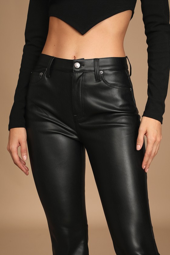 Pistola Lennon - Black Pants - Vegan Leather Pants - Flared