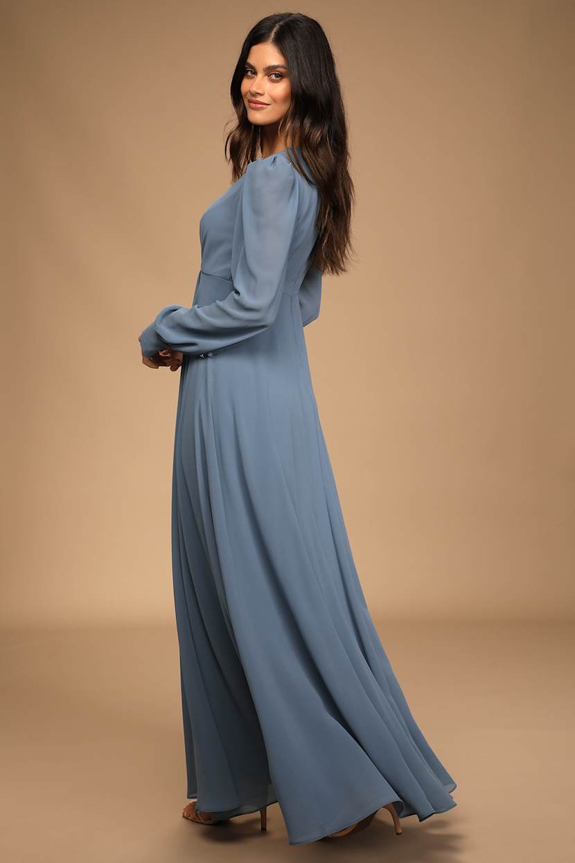 grey blue formal dress Gray Blue Spaghetti Strap Tulle Floor Length Prom Dress, Off Shoulder