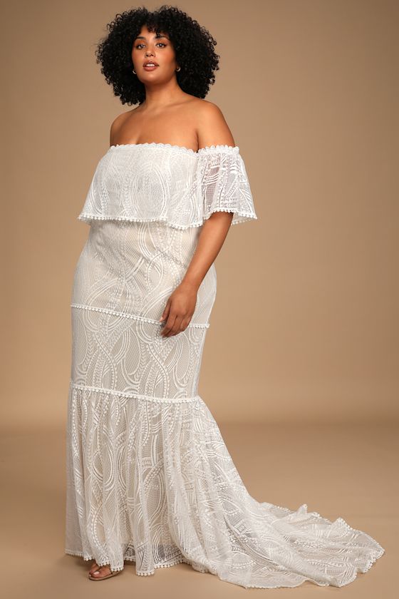 lulus off the shoulder mermaid gown