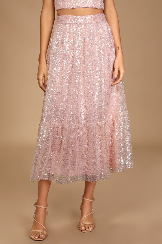 Top more than 63 pink sequin skirt midi best