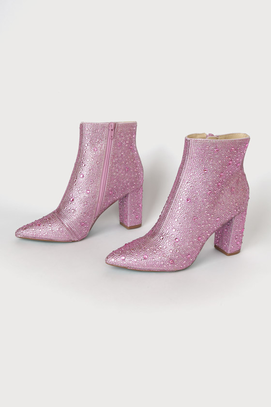 cady rhinestone ankle booties
