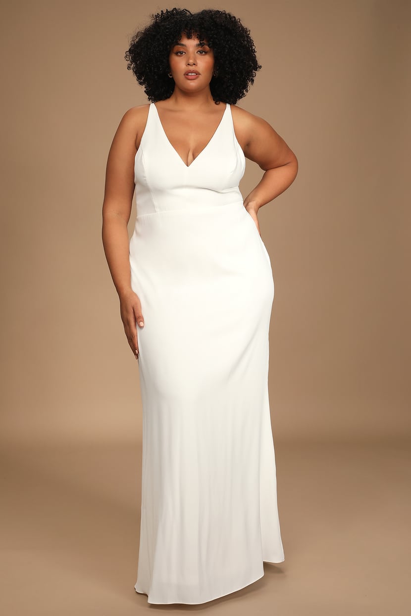 White Maxi Dress - Sleeveless Dress - Mermaid Maxi Dress - Lulus