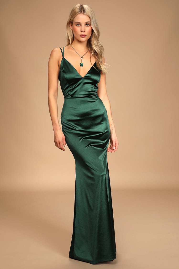 very green maxi dress