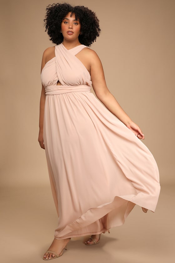 Divine Inspiration Blush Halter Maxi Dress 9