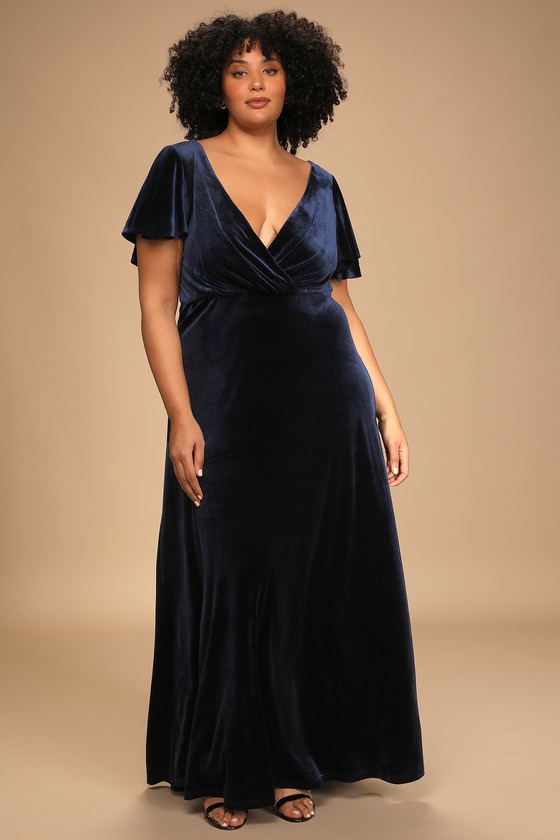 plus size navy blue maxi dress Big sale - OFF 62%