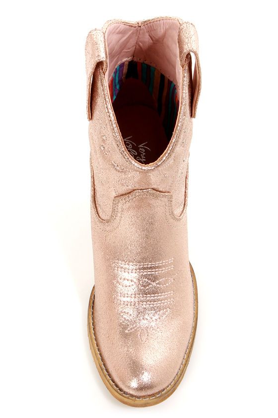 rose gold cowgirl boots