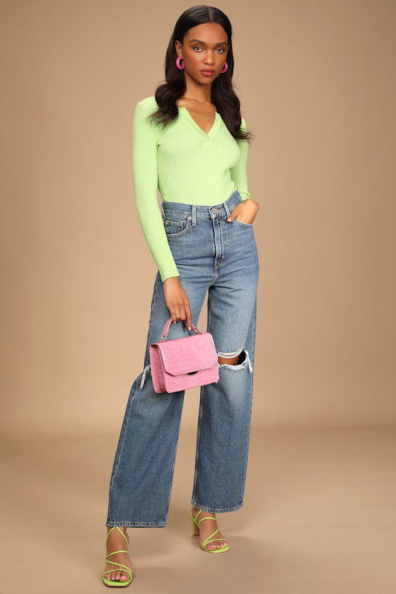 Medea Lime Green Bodysuit main image 1