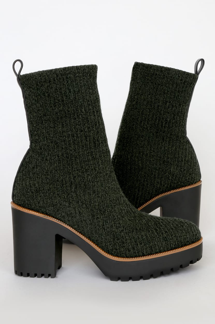 olive sock boots