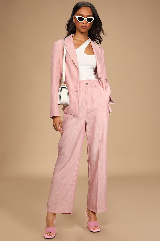 Taking Charge Pink Wide-Leg Trouser Pants 5