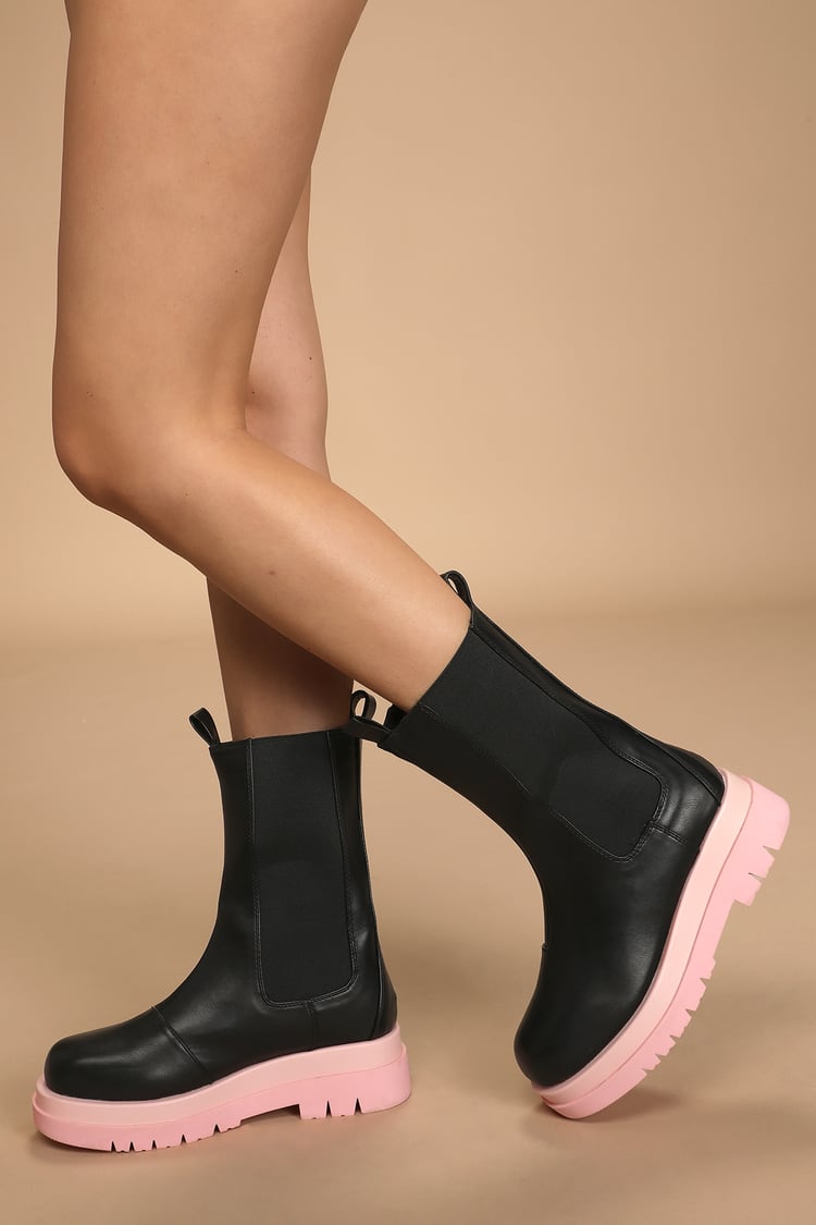 mid calf slip on boots