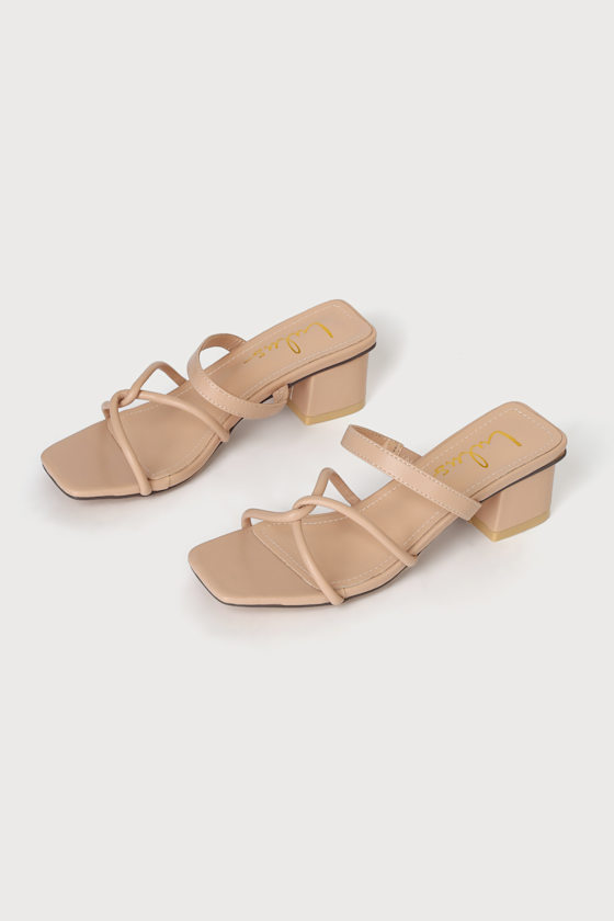 Leylia Light Nude High Heel Sandals 3