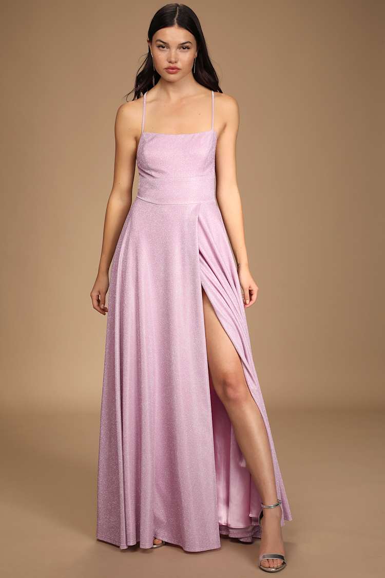 fitted lace wedding dress Hot Pink Satin A-line Scoop Long Prom Dresses MP704 main image 0