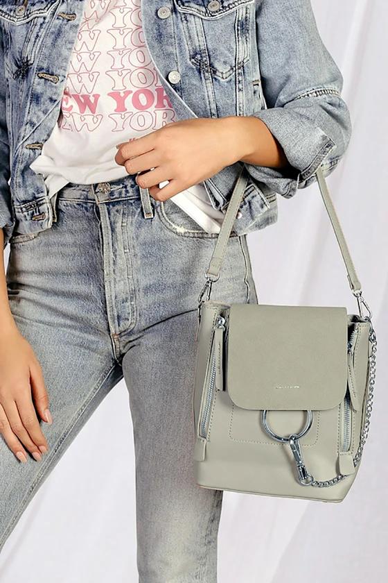 Sidewalk Stunner Taupe Vegan Leather Backpack 8