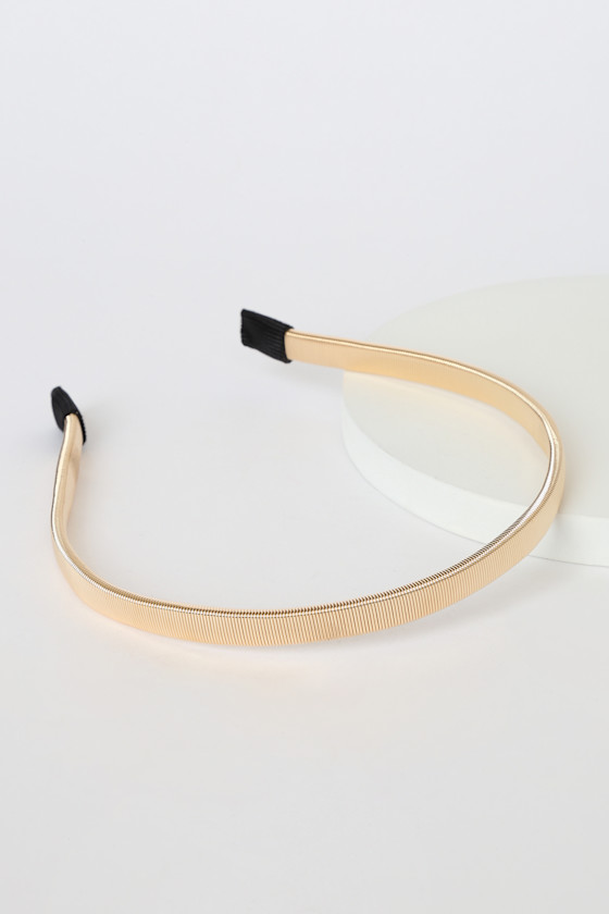 Feeling Gilded Gold Metal Headband 1