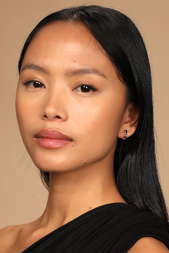 September Blue Birthstone 14KT Gold Hoop Earrings 1