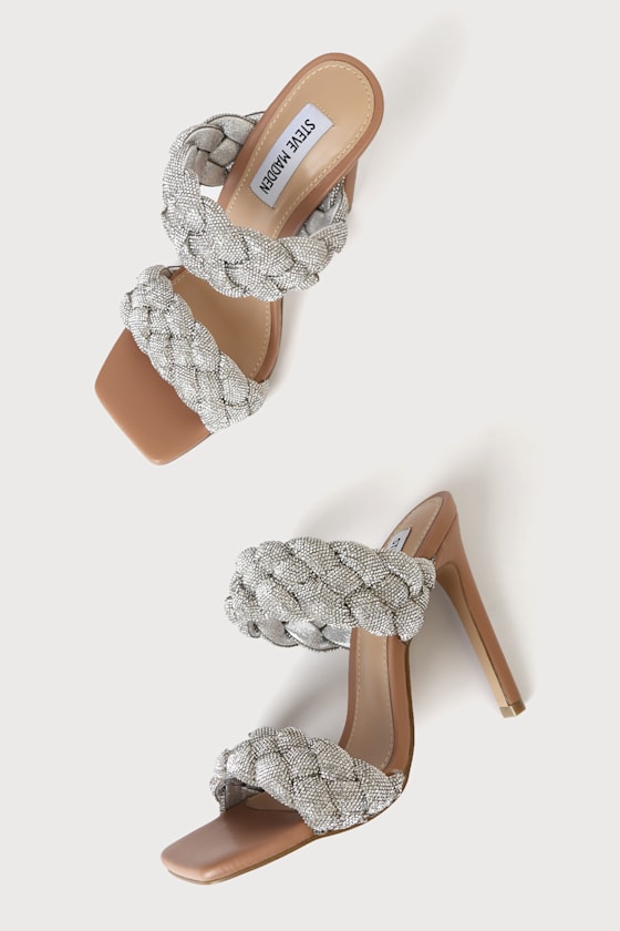 Steve Madden Kenley-R Rhinestone - Braided Sandals- High