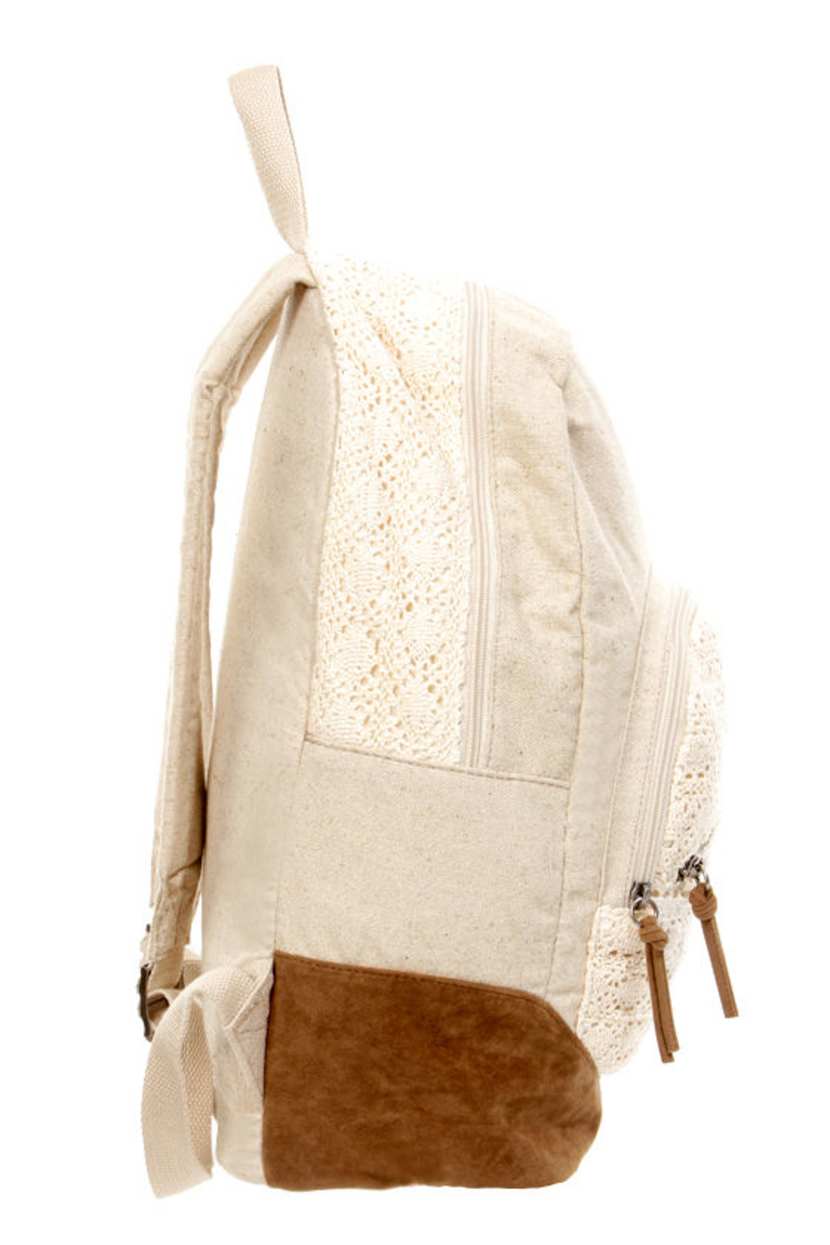 Roxy Lately Backpack - Beige Backpack - Lace Backpack  display picture 3
