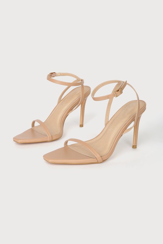 camel ankle strap heels