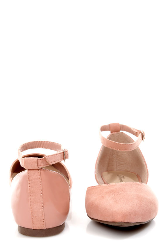 Dolley 01 Blush Pink D'Orsay Pointed Flats