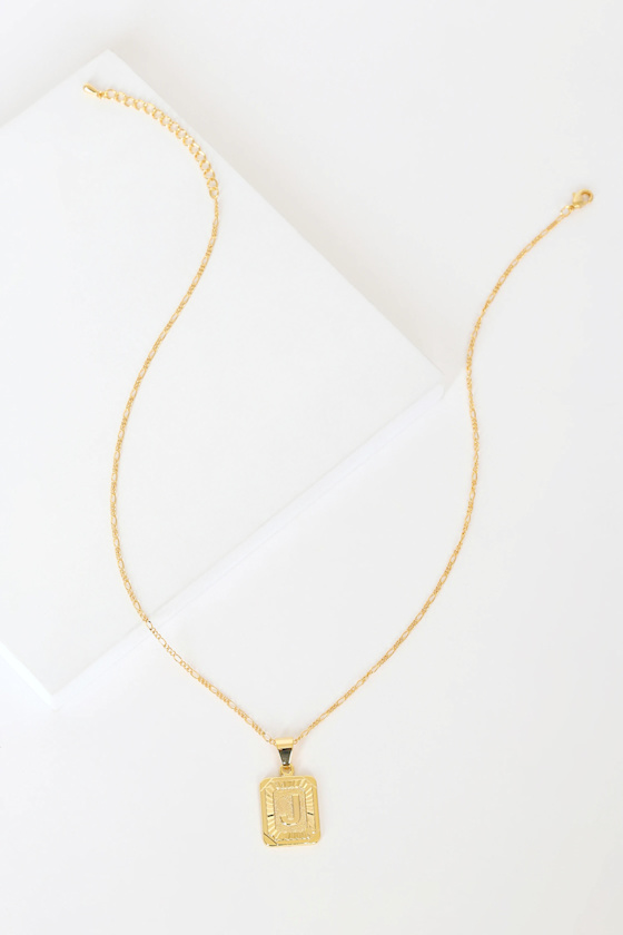 Impeccable Taste "J" 14KT Gold Initial Card Necklace 2