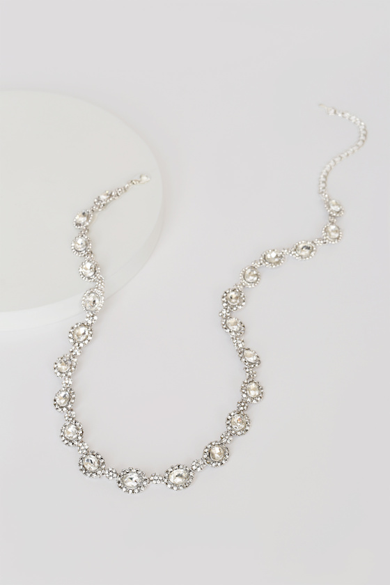 Dream Gleam Silver Rhinestone Necklace 2