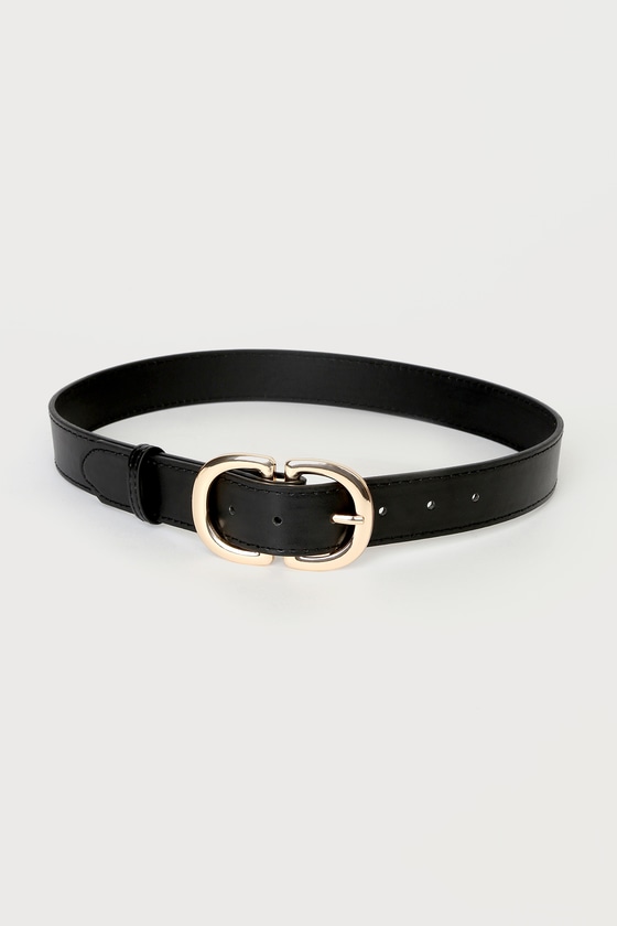 Going Chic Black Double Buckle Belt