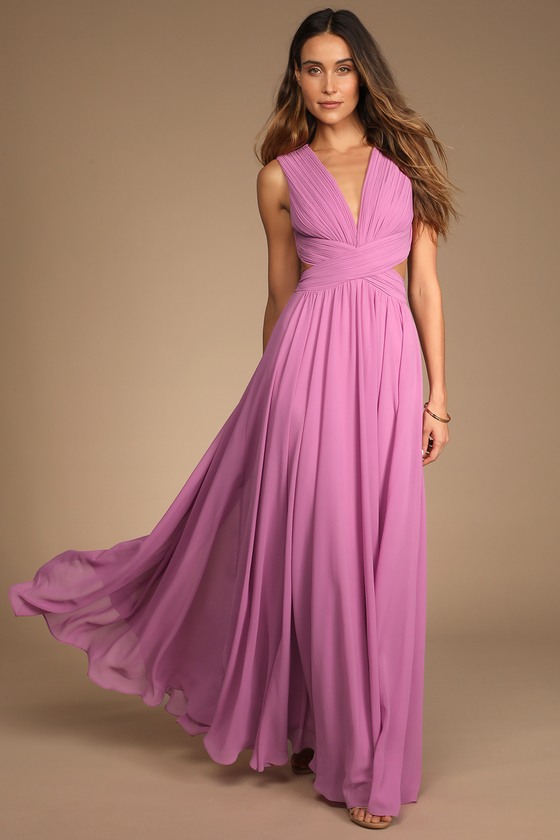Elegant Gown Dress Pakistani In Lavender Color #PF229