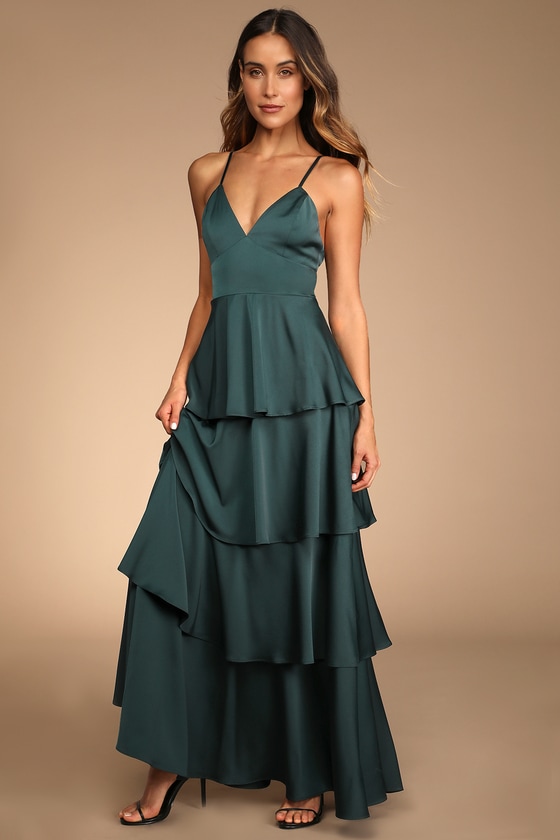 Emerald Green Dress - Tiered Maxi Dress - Sleeveless Dress Emerald Green Dress - Tiered Maxi Dress - Sleeveless Dress
