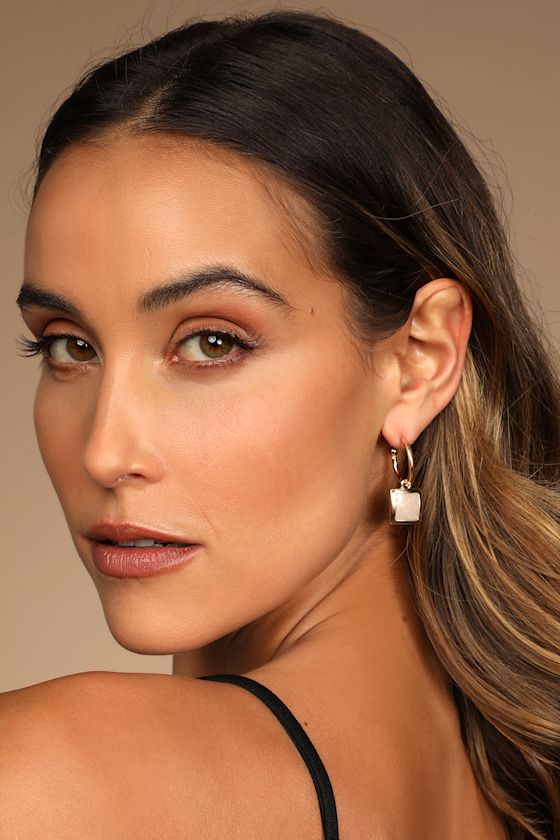 Total Charmer Gold Mini Hoop Earrings 1