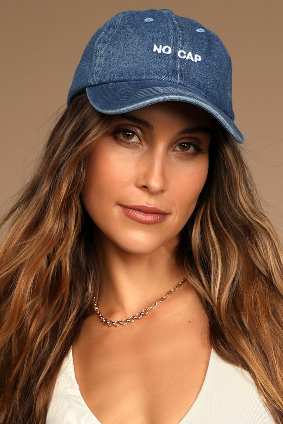 No Cap Blue Denim Baseball Cap 1