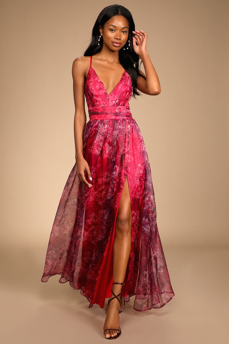 lulus floral maxi dress