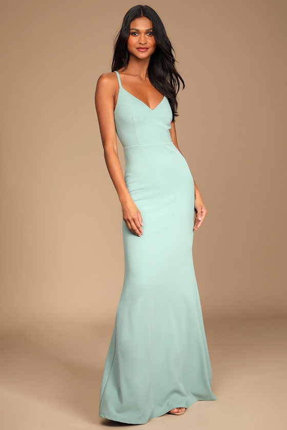 long fitted maxi dress