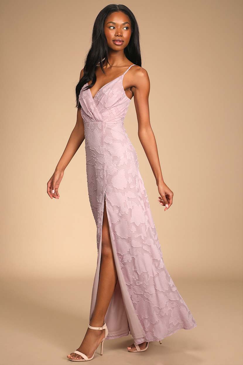 Pastel Pink Dress - Burnout Floral Maxi Dress - Bridesmaid Dress - Lulus