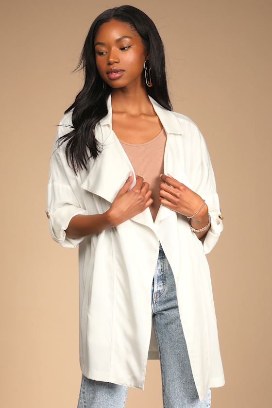 Lucky Break Ivory Oversized Jacket 3