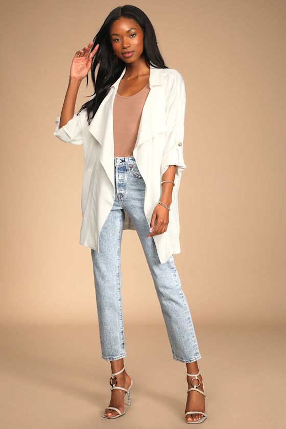 Lucky Break Ivory Oversized Jacket 4