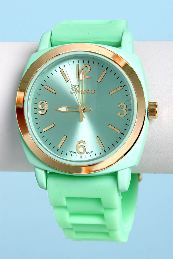 Cute Mint Green Watch Boyfriend Watch Jelly Watch 21.00 Lulus