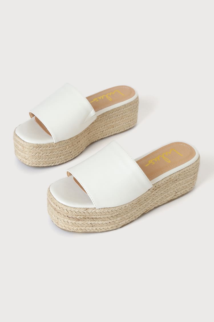 O'Ahu 2 White Espadrille Platforms