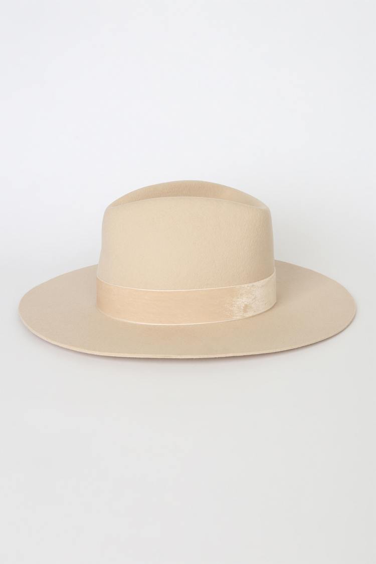 Lack of Color Benson Tri - Beige Hat - Wool Hat - Fedora Hat  display picture 3