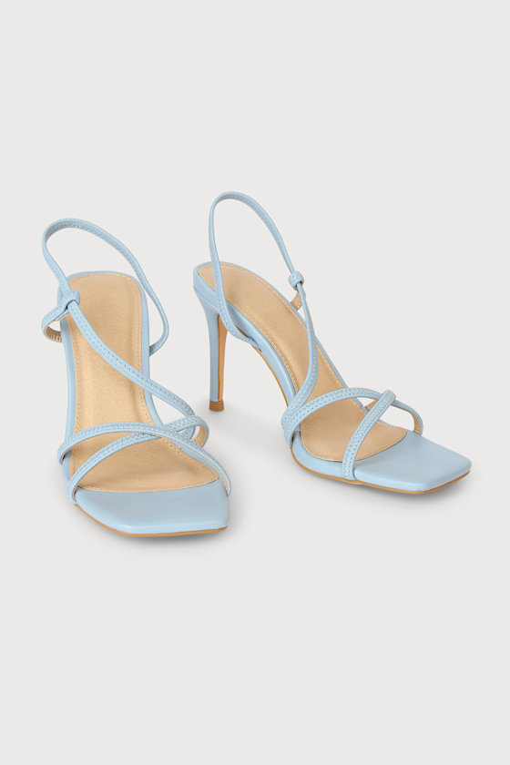 Hanae Light Blue Slingback Stiletto High Heel Sandals 3