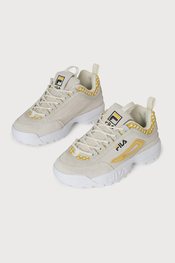 Disruptor II Woven Gardenia Multi Suede Leather Sneakers 3