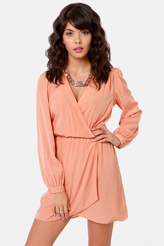dark peach dress