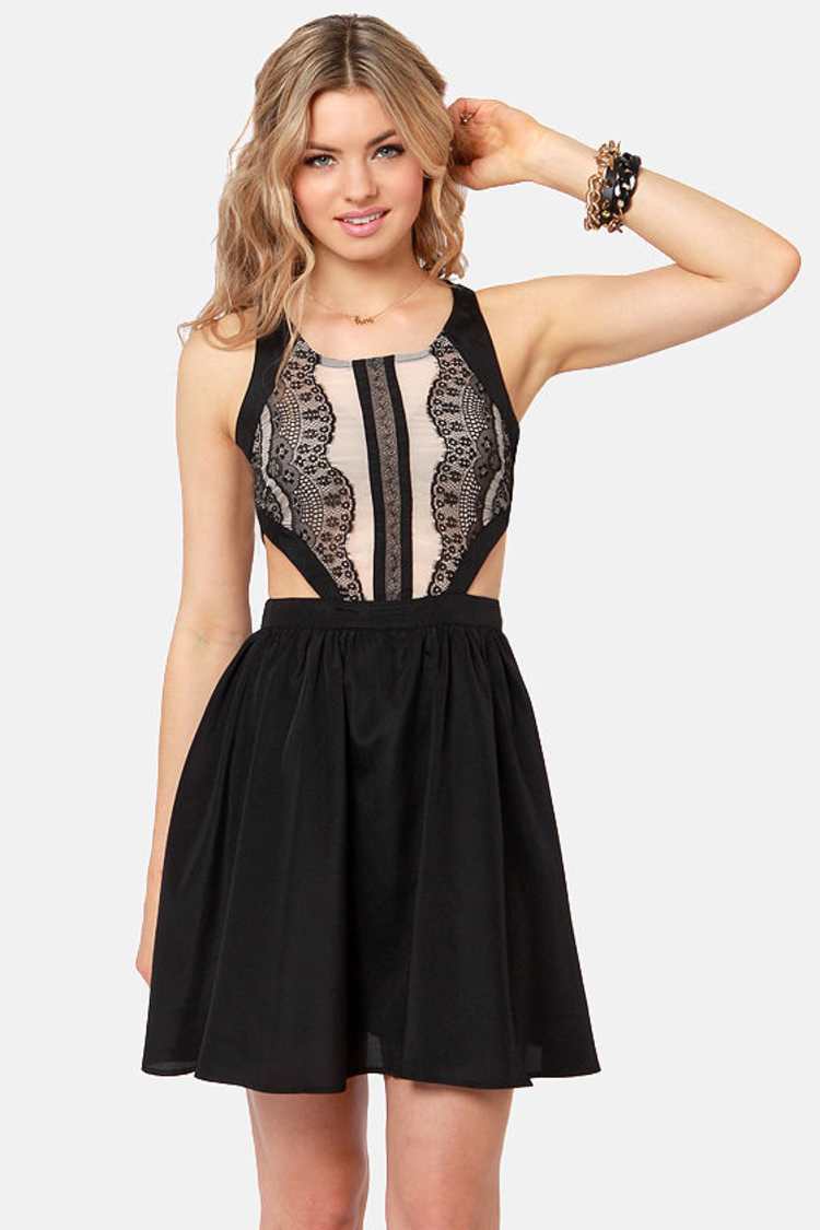Sexy Black Dress - Lace Dress - Backless Dress - Cutout Dress - $57.00 -  Lulus