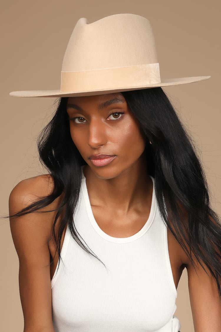 Lack of Color Benson Tri Lulus - Beige Fedora - Hat - Hat Hat - Wool