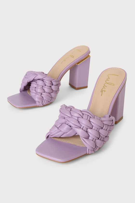 Medelyn Purple High Heel Slide Sandals 2