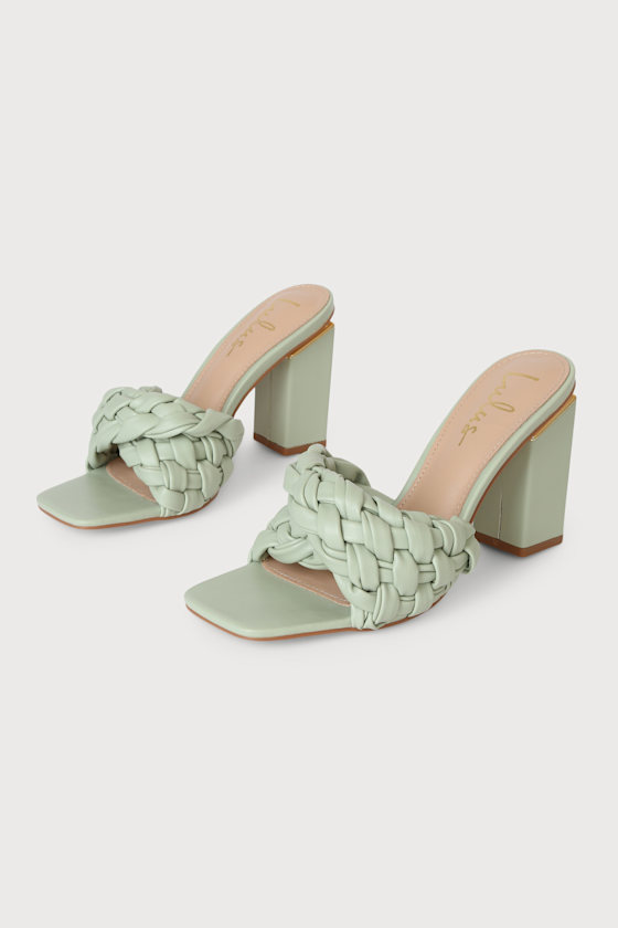 Medelyn Mint High Heel Slide Sandals 2
