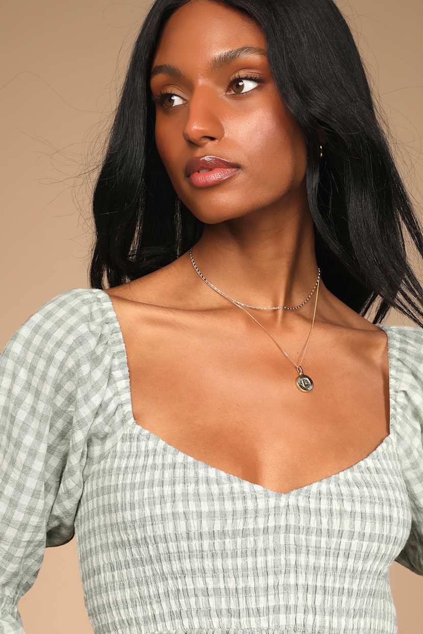 sage green gingham dress Sage Green Gingham – Freckledandco