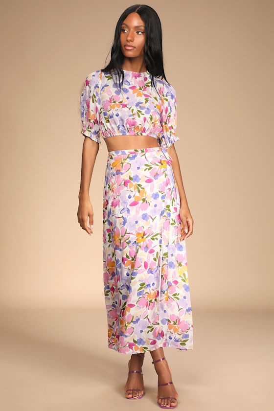 Summer Sweetness White Floral Multi Wrap Midi Skirt 2