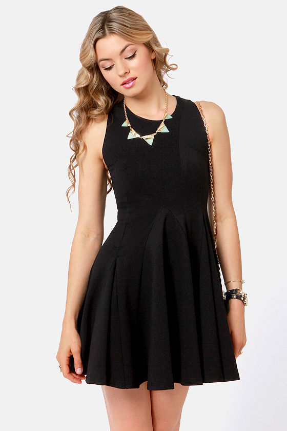 Hip Black Dress - Flared Dress - $71.00 - Lulus