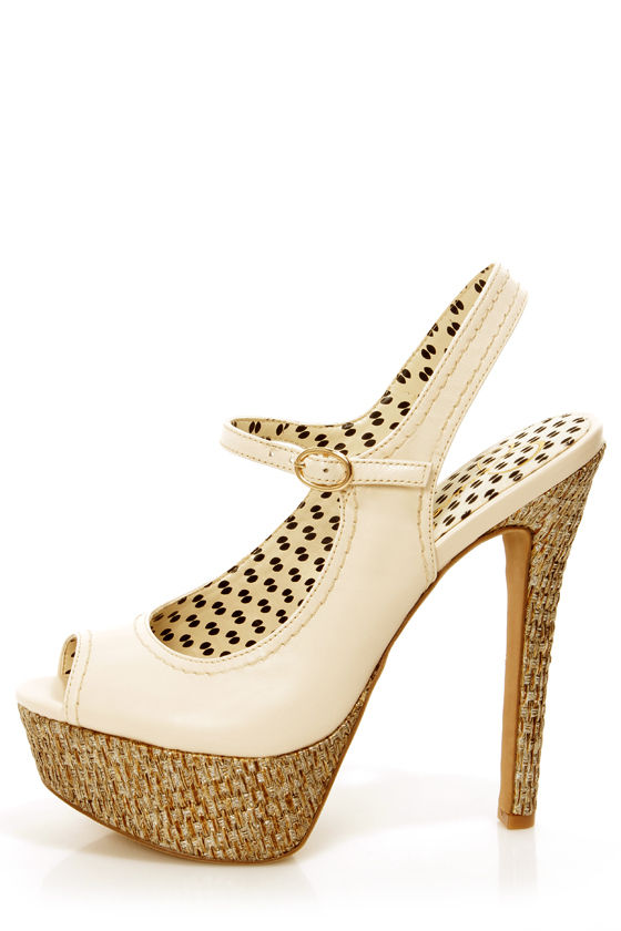 jessica simpson white platform heels